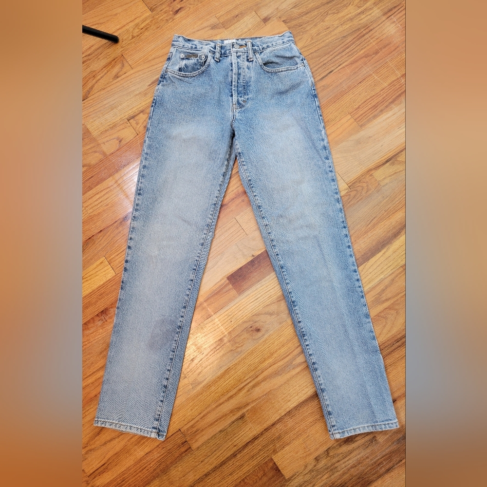 Vintage Calvin Klein High Waisted Button Fly Blue Jeans Size 5